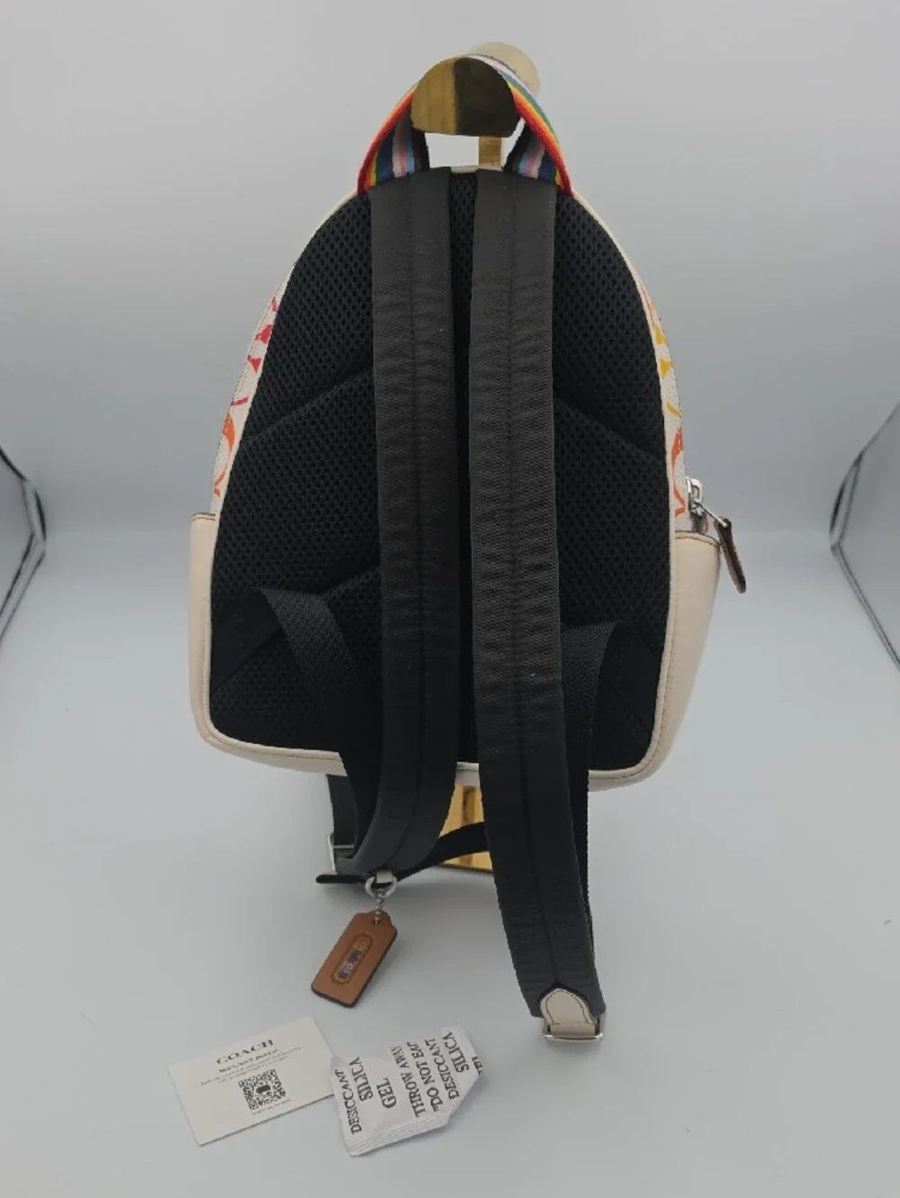 Coach Pride White Rainbow Signature Mono Mini Backpack (NWOT)✨️🌈✨️